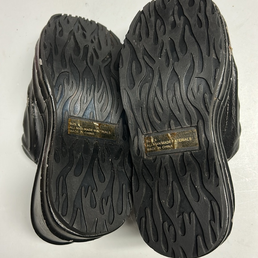 Y2K hot topic black platform slides sandals emo goth - Picture 7 of 8